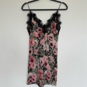 NWOT Fleur du Mal Pink Floral Lace Mini Slip Dress - Size S